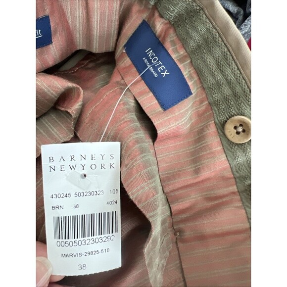 Incotex Milano Fit Men's Khaki Dress Pants 38 Classic Tailored Italian Trousers - Picture 11 of 11